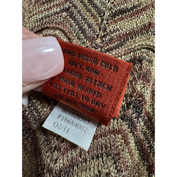 Missoni for Target Multicolor Colorful Chevron Zig Zag Infinity Scarf Gold Brown - Picture 6 of 7